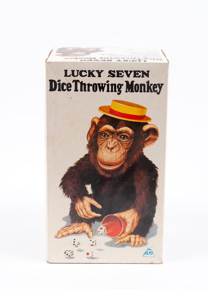 Lucky Seven Dice Throwing Monkey